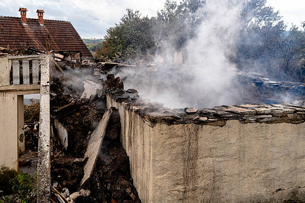 Professional Fire Damage Restoration technician working in Raritan, NJ